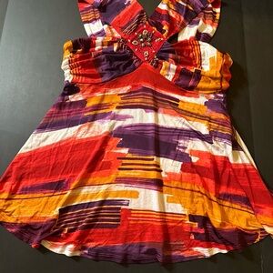 Boston Proper Multicolor Striped Tank Top